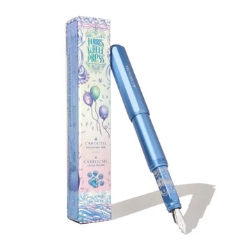 Aluminum Carousel Fountain Pen - Blue Revelry - Fine