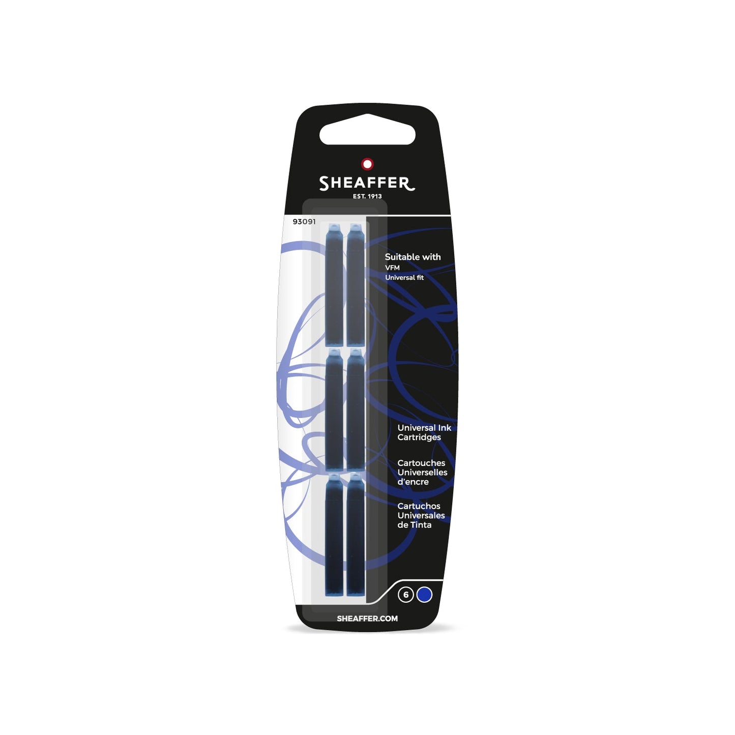 Sheaffer Universal Ink Cartridge Blue - Multiples of 6
