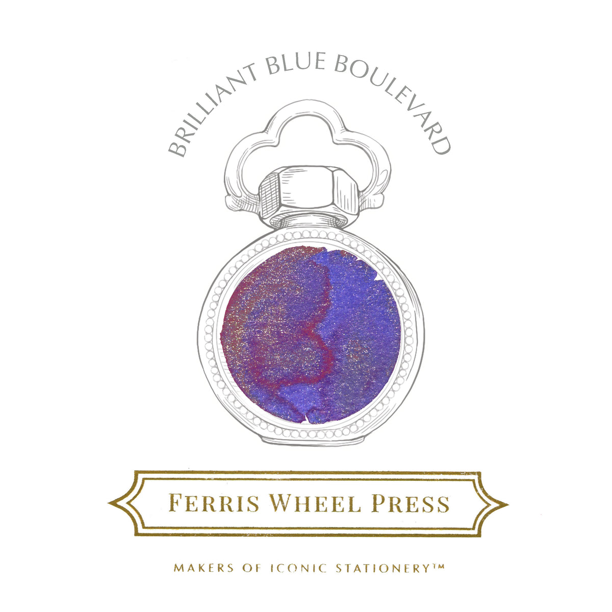 Ferris Wheel Press Brilliant Blue Boulevard Fountain Pen Ink 38ml
