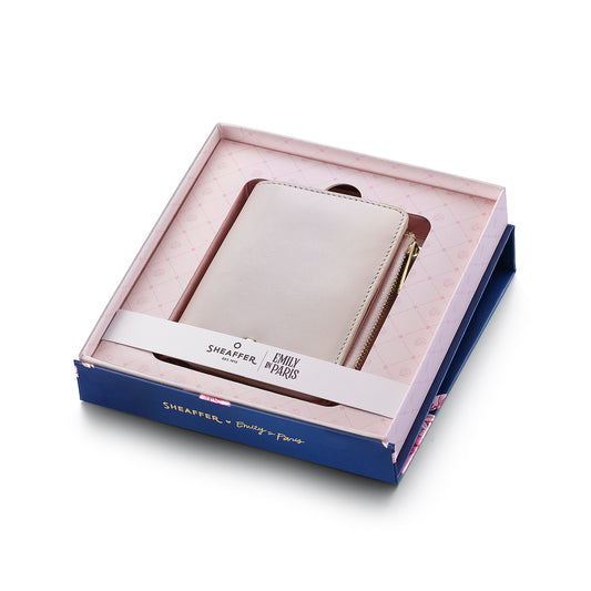 Sheaffer EIP Full-Grain Leather Zipped Bifold Coin Wallet - Pink