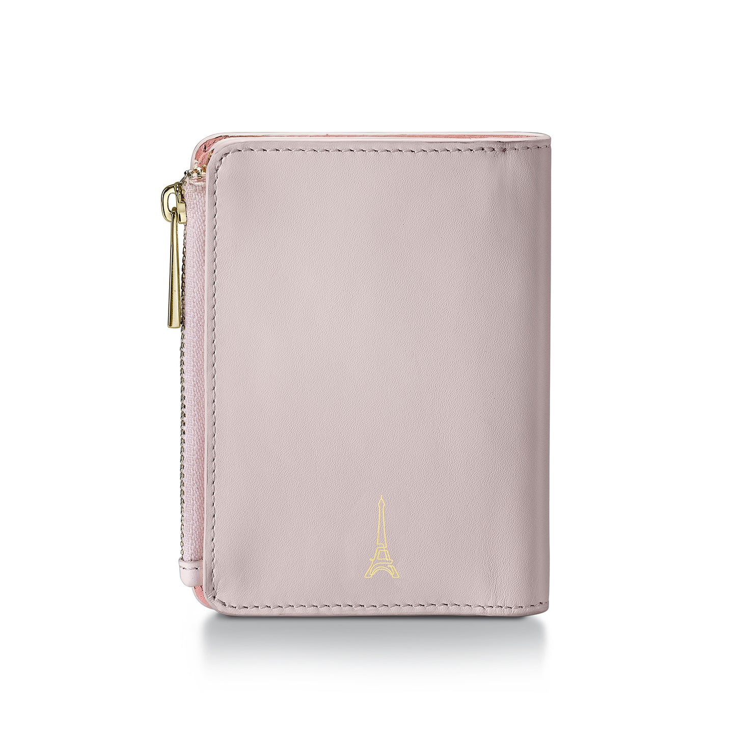 Sheaffer EIP Full-Grain Leather Zipped Bifold Coin Wallet - Pink