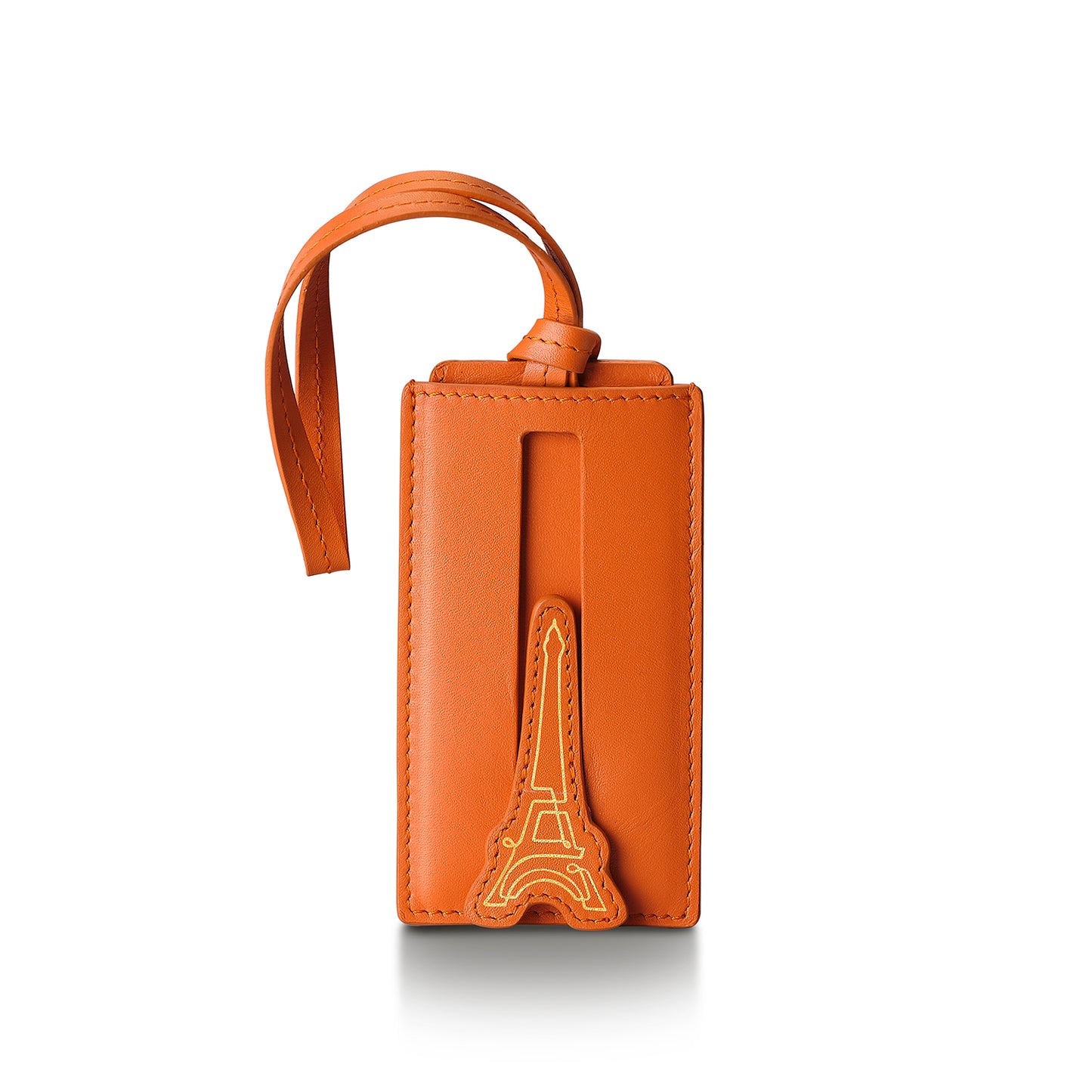 Sheaffer EIP Full-Grain Leather Luggage Tag - Orange