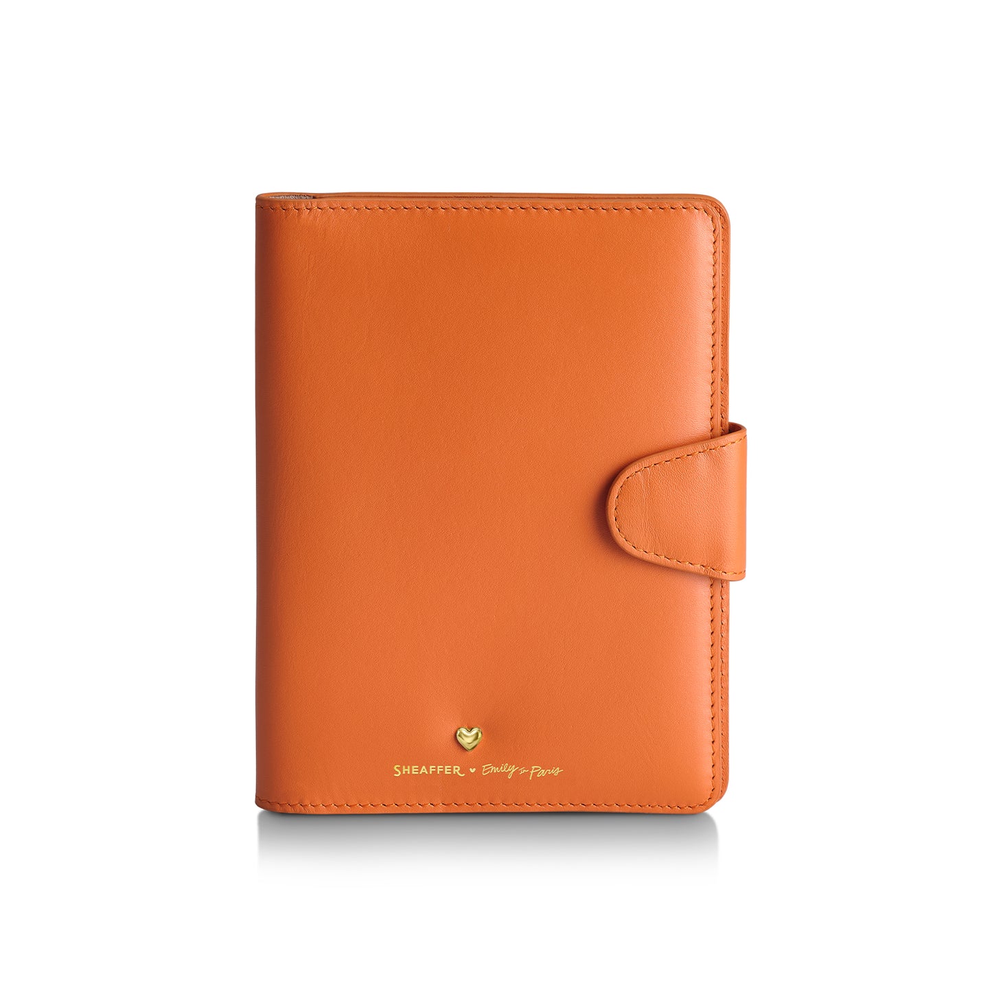 Sheaffer EIP Full-Grain Leather Passport Case with Pen Loop - Orange
