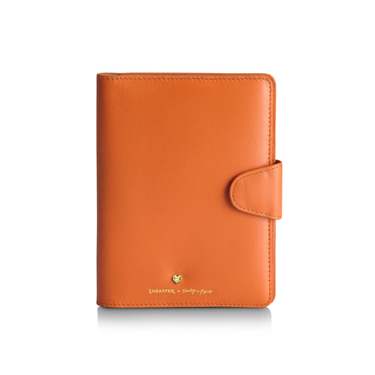 Sheaffer EIP Full-Grain Leather Passport Case with Pen Loop - Orange