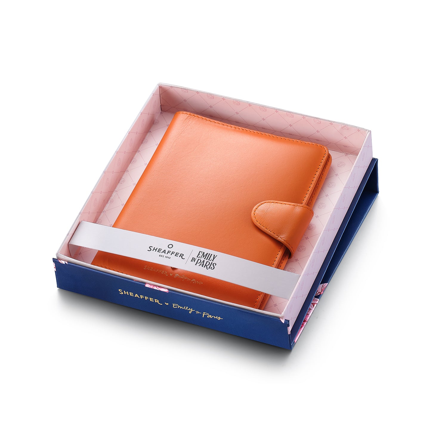 Sheaffer EIP Full-Grain Leather Passport Case with Pen Loop - Orange