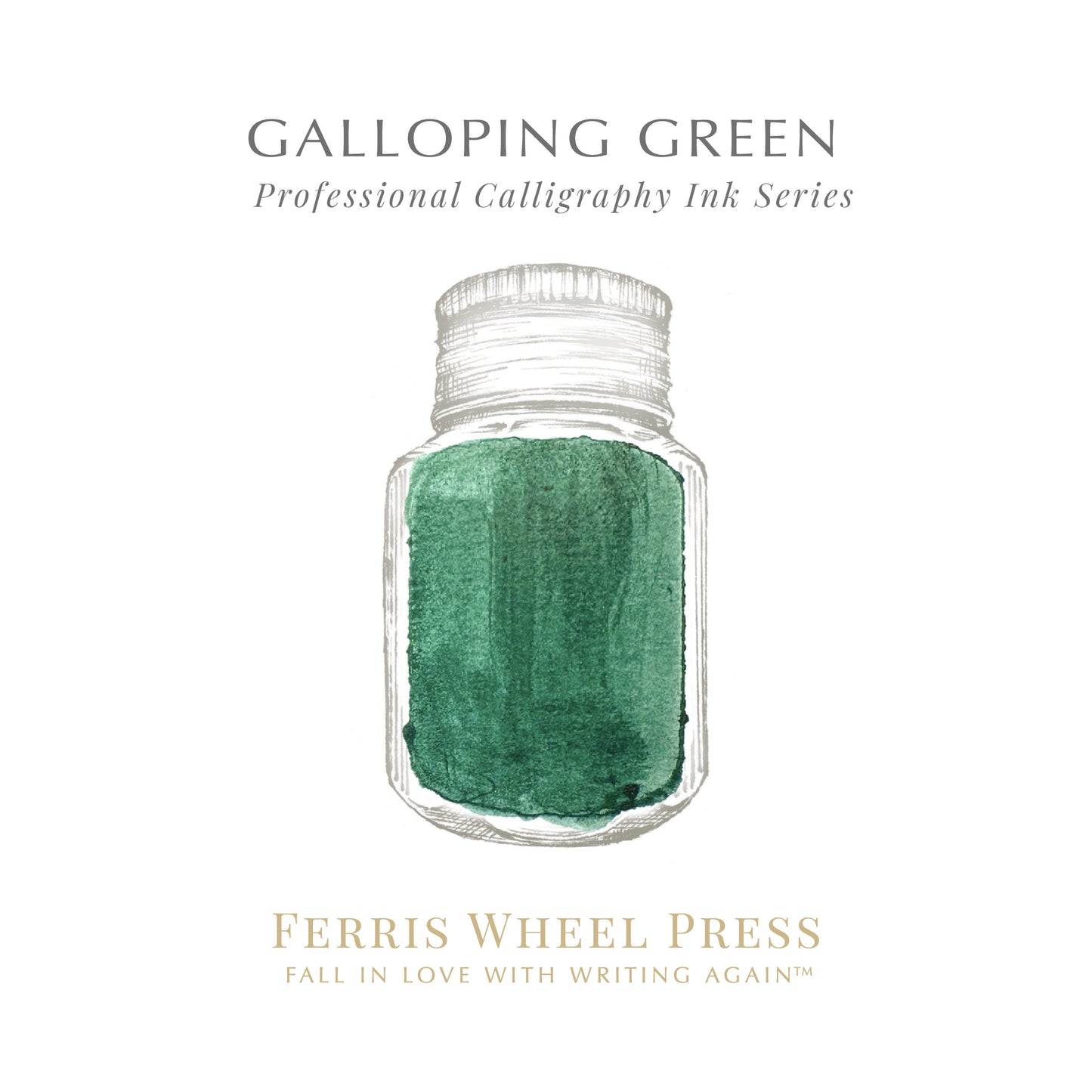 Galloping Green Calligraphy Ink - 28ml