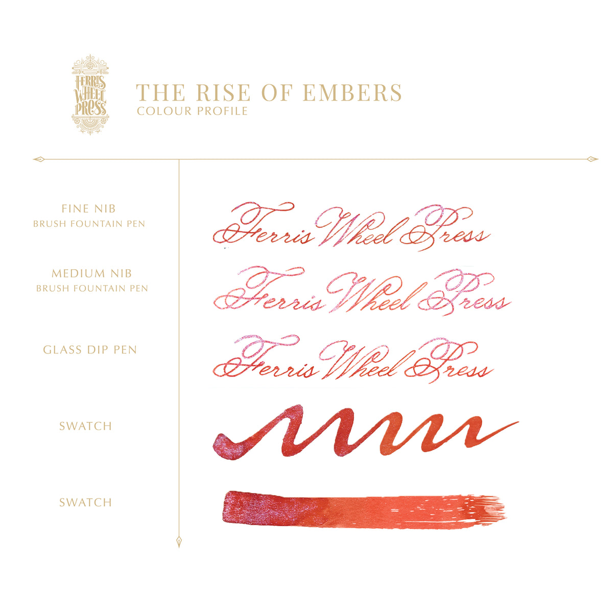 Ferritales 85ml Fountain Pen Ink - Rise of Embers