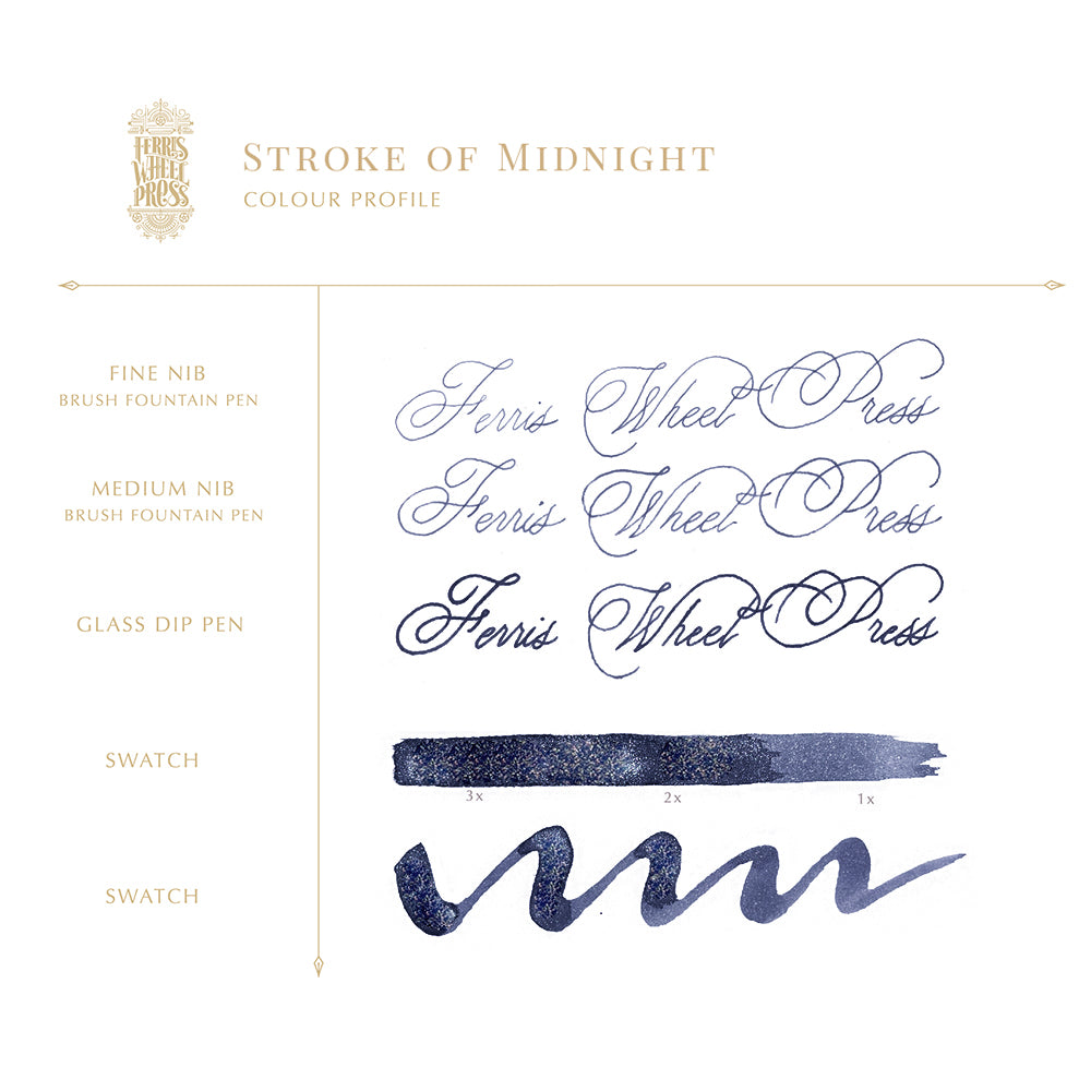Fountain Pen Ink 38mL / Stroke of Midnight - SMN