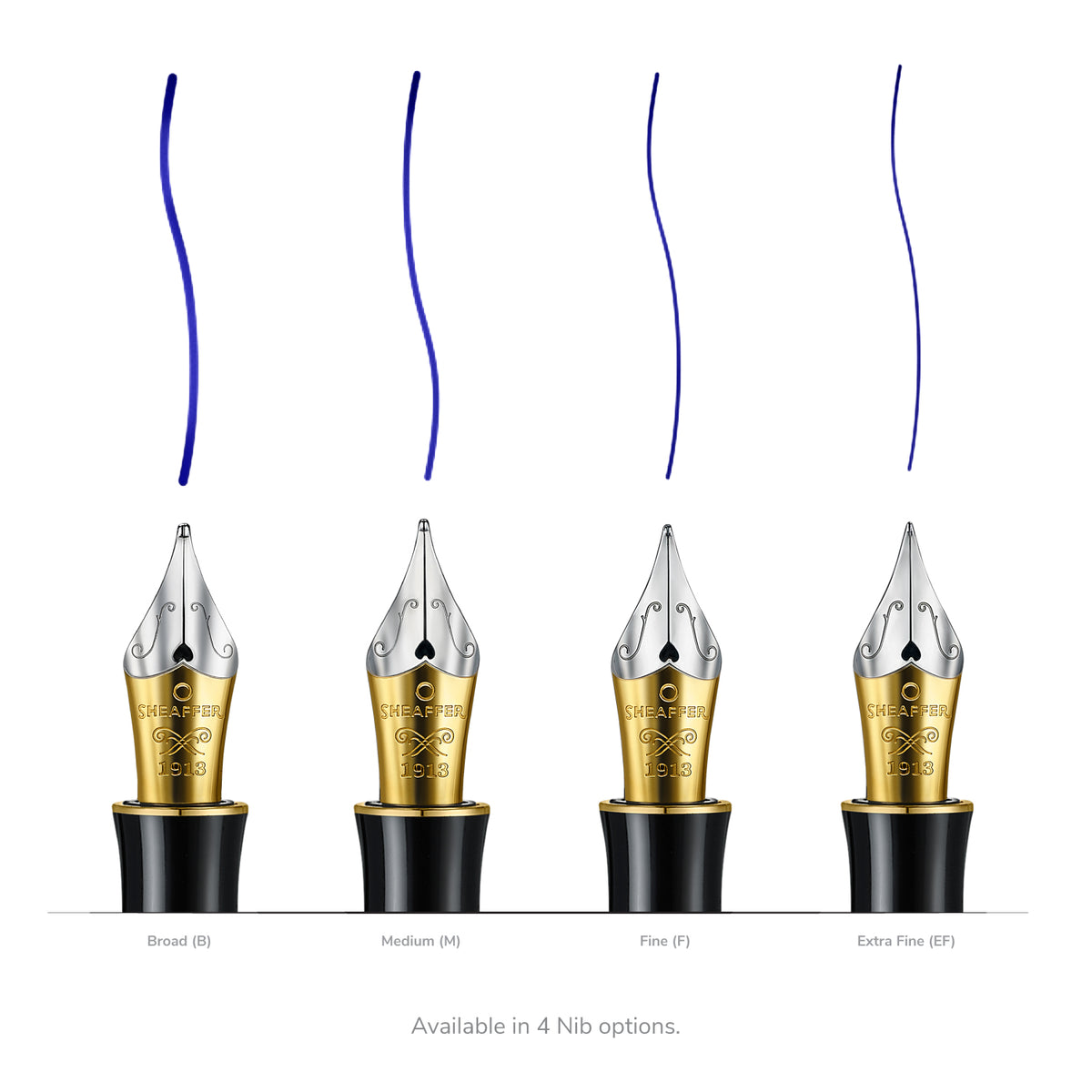 Sheaffer Balance III E892 Glossy Black and Chrome Trims Fountain Pen