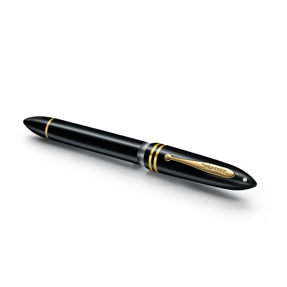 Sheaffer Balance III E893 Glossy Black and Gold Trims Fountain Pen
