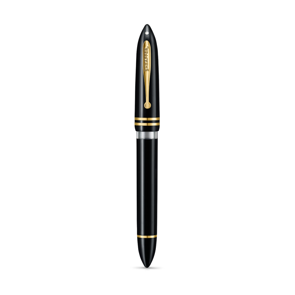 Sheaffer Balance III E893 Glossy Black and Gold Trims Fountain Pen