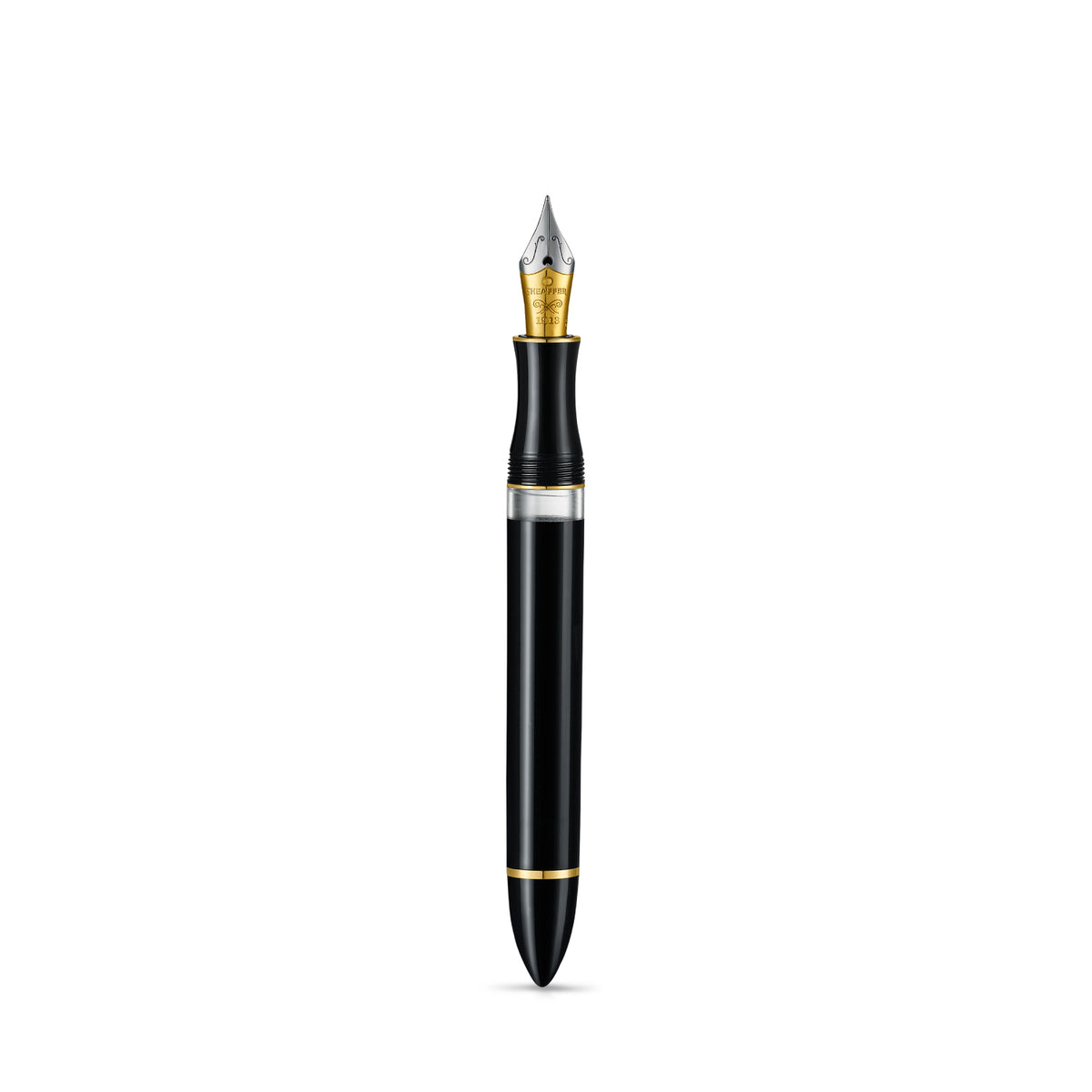 Sheaffer Balance III E893 Glossy Black and Gold Trims Fountain Pen