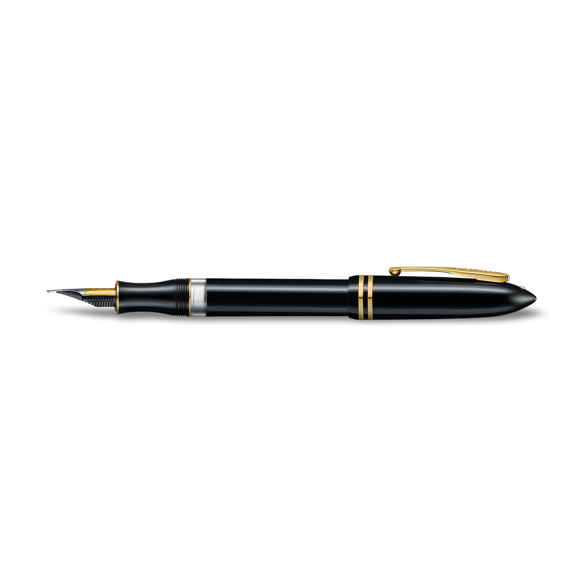 Sheaffer Balance III E893 Glossy Black and Gold Trims Fountain Pen