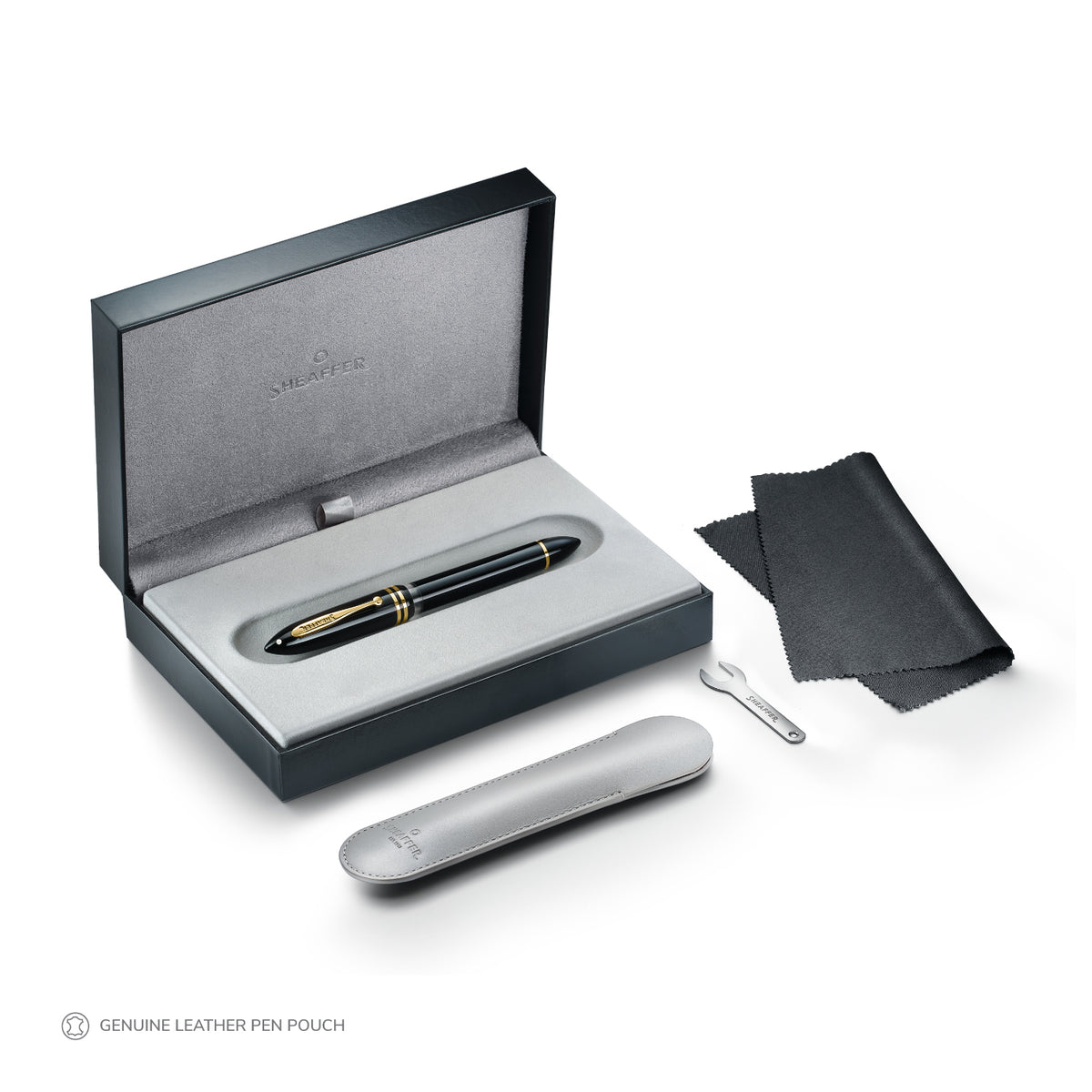 Sheaffer Balance III E893 Glossy Black and Gold Trims Fountain Pen
