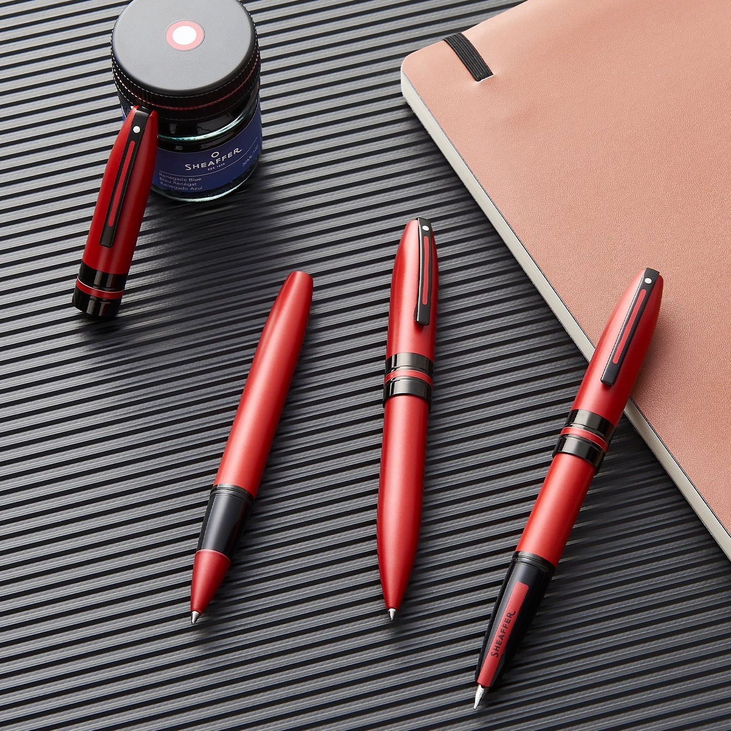 Sheaffer Icon E9111 Metallic Red with Black PVD Trims Medium FP