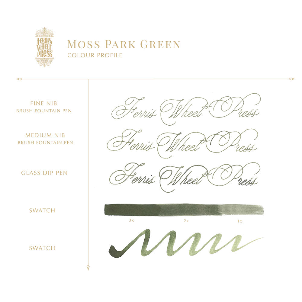 Fountain Pen Ink 38mL / Moss Park Green - MPG