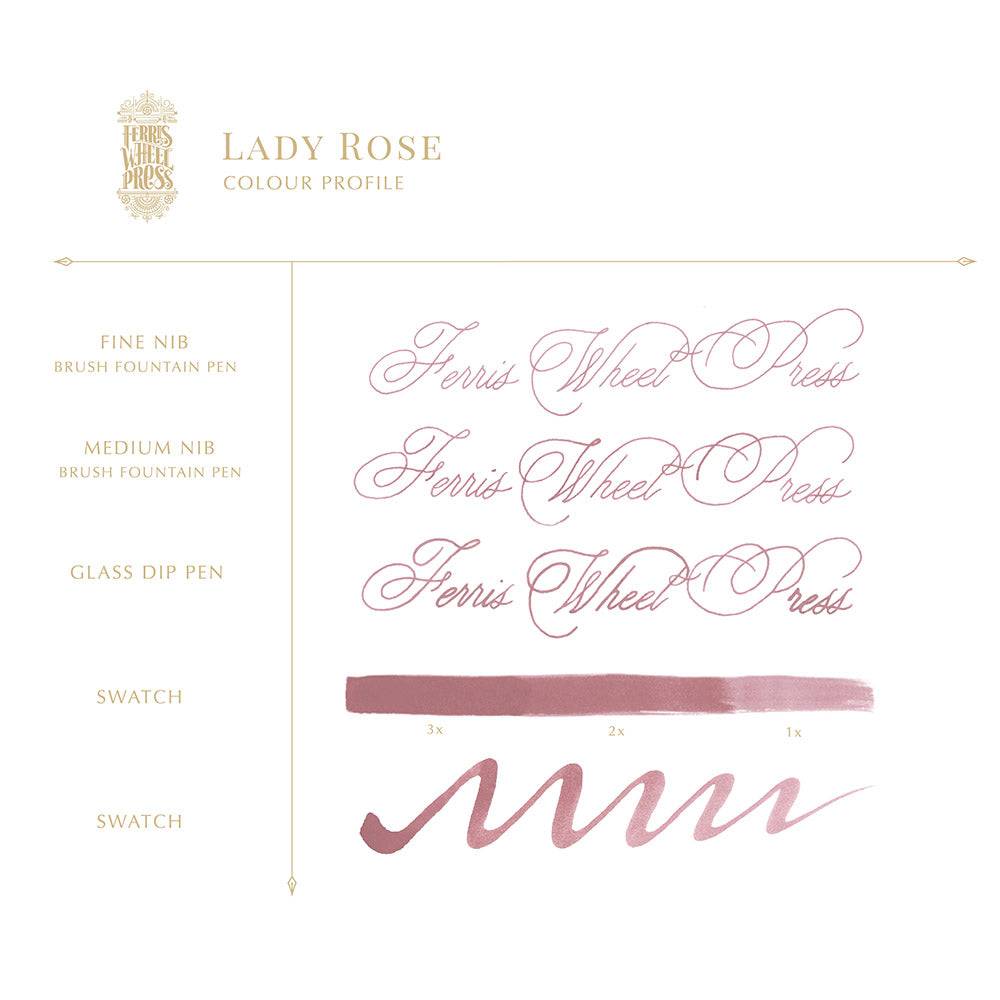 Fountain Pen Ink 38mL / Lady Rose - LR