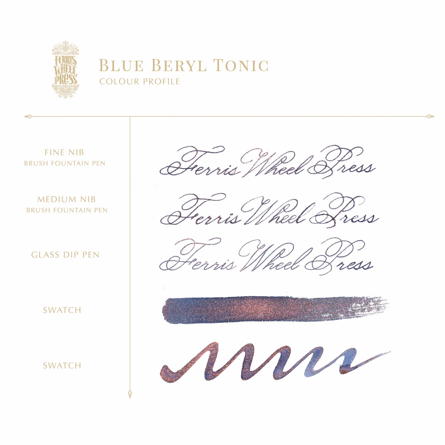 Ferritales Fountain Pen Ink 20mL / Blue Beryl Tonic - BBT