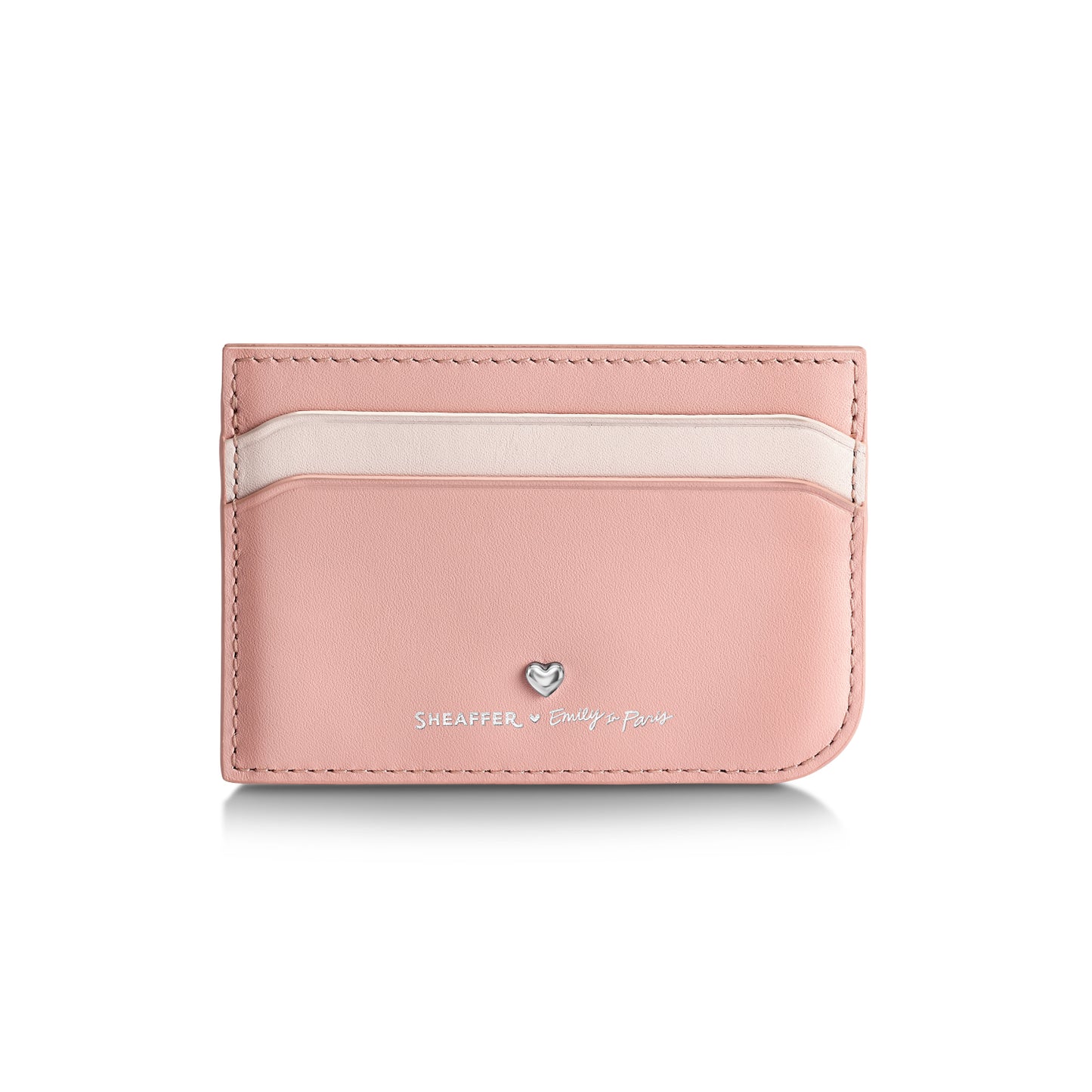 Sheaffer Gift Set - EIP Sentinel 321 Pink Matte Finish Ballpoint Pen with Chrome Trims and Full-Grain Leather Credit Card Holder