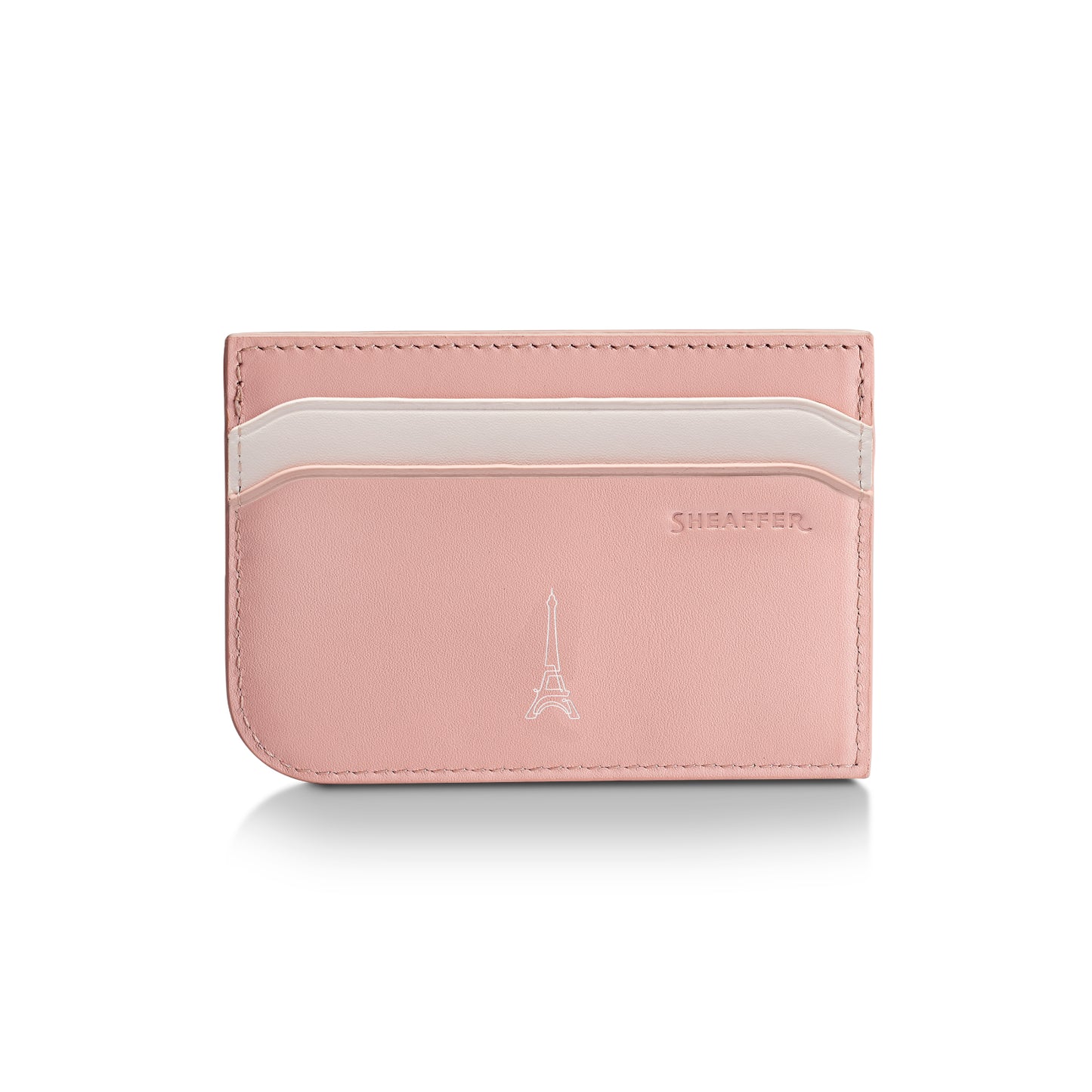 Sheaffer Gift Set - EIP Sentinel 321 Pink Matte Finish Ballpoint Pen with Chrome Trims and Full-Grain Leather Credit Card Holder