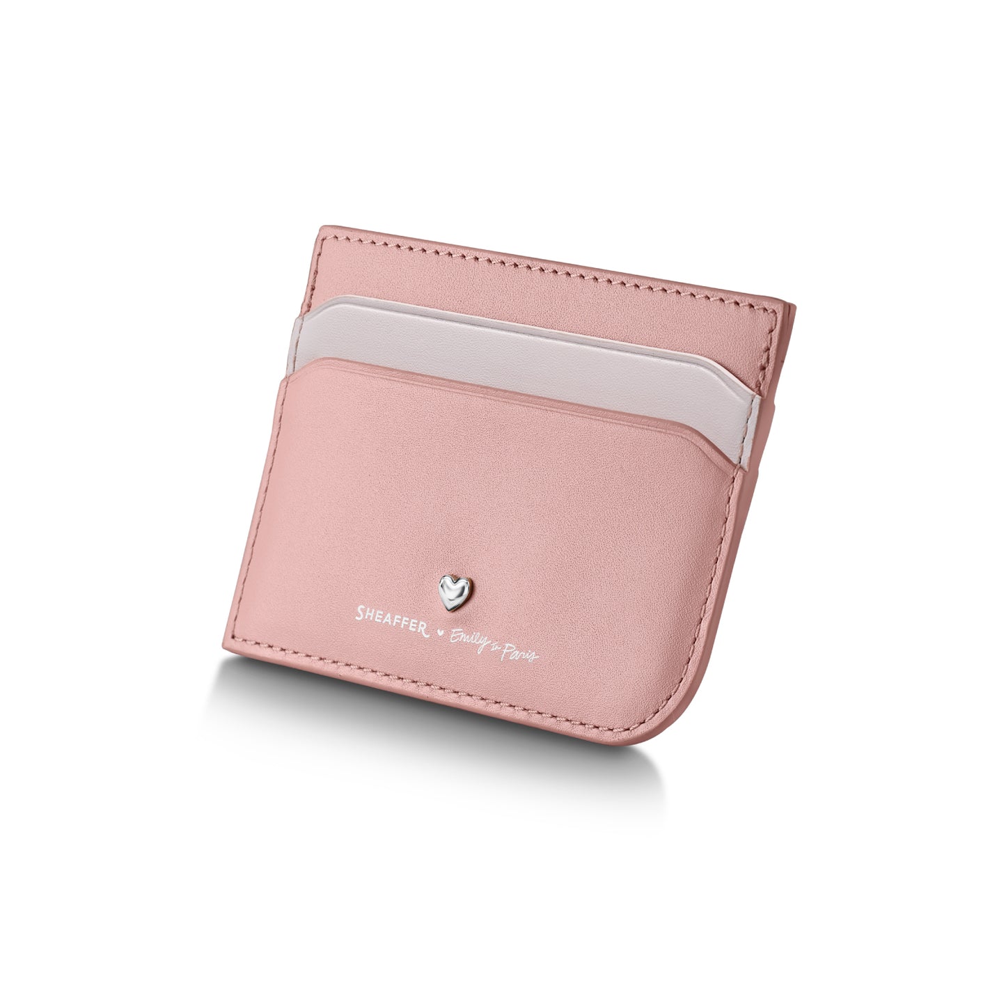 Sheaffer Gift Set - EIP Sentinel 321 Pink Matte Finish Ballpoint Pen with Chrome Trims and Full-Grain Leather Credit Card Holder
