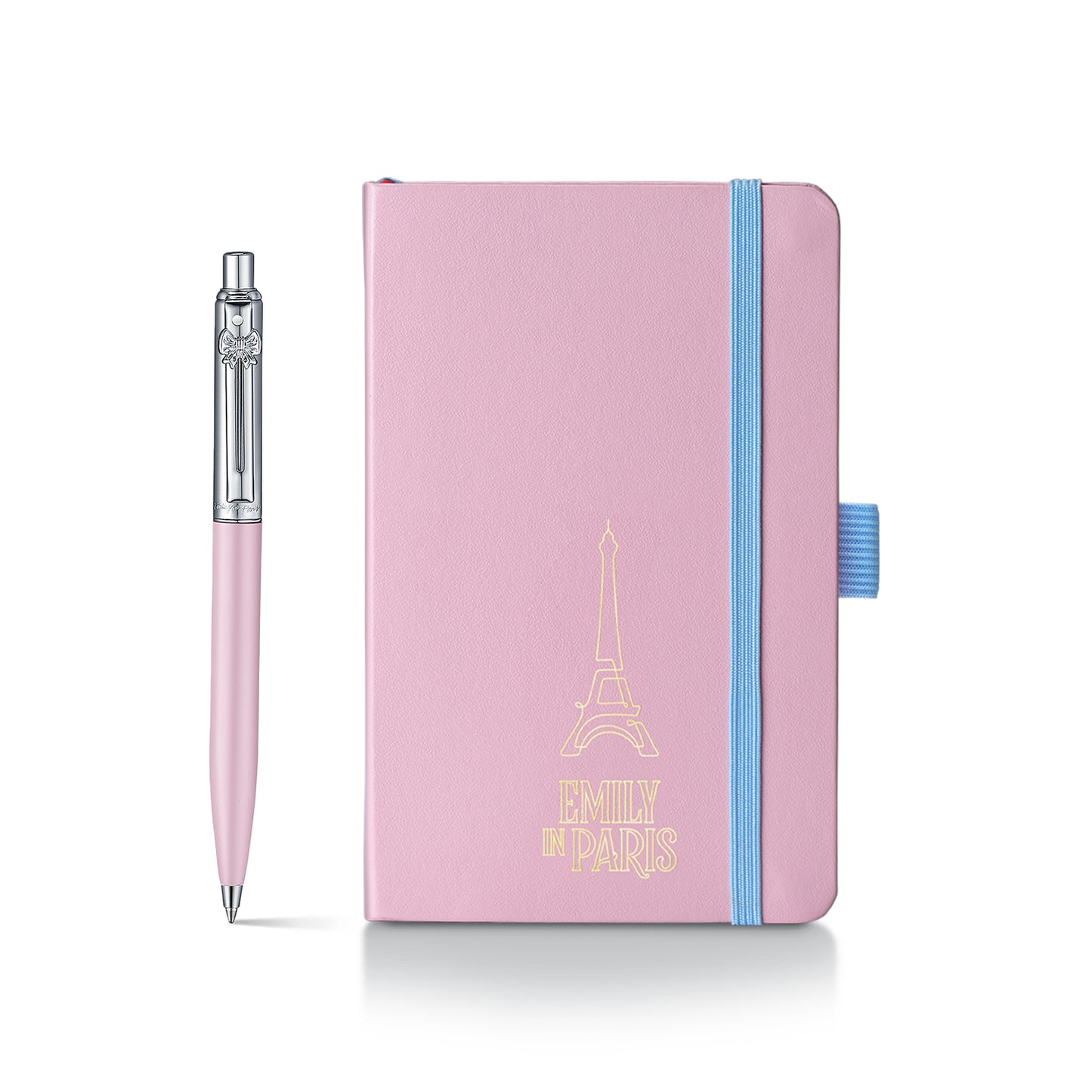 Sheaffer Gift Set - EIP Sentinel 321 Pink Matte Finish Ballpoint Pen with Chrome Trims and Small Hardbound Notebook