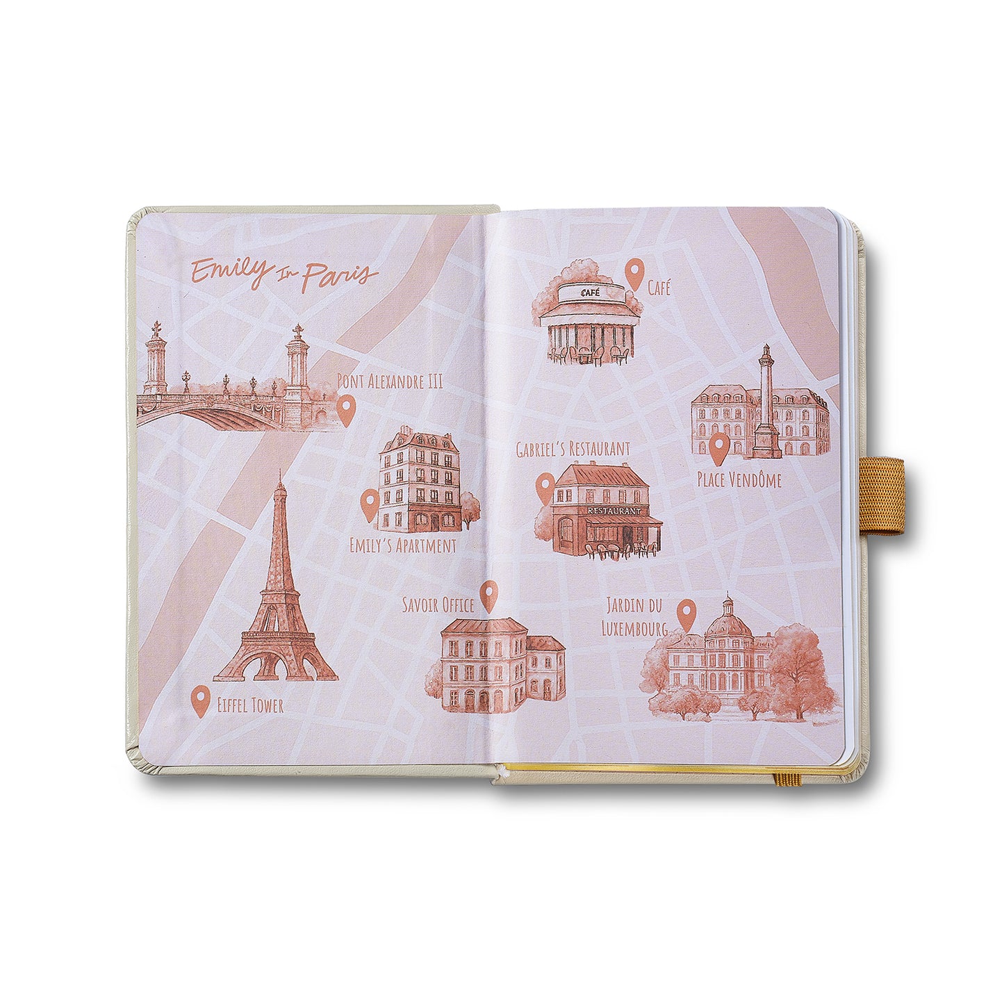 Sheaffer 100 EIP 9377 Champagne Gold Ballpoint Pen with Champagne Gold Trim and Hardbound Small Notebook - Gift Set