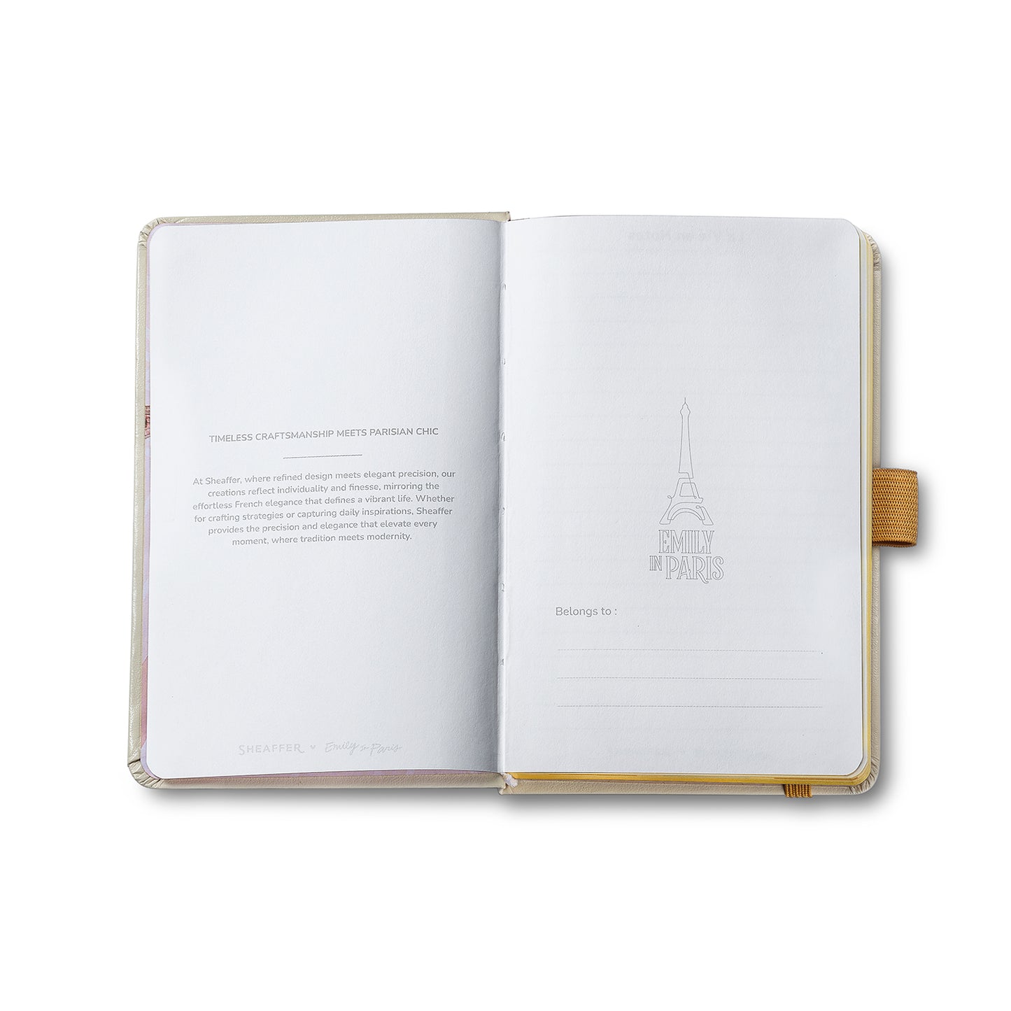 Sheaffer 100 EIP 9377 Champagne Gold Ballpoint Pen with Champagne Gold Trim and Hardbound Small Notebook - Gift Set
