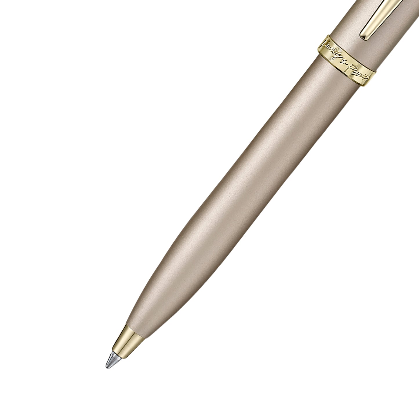 Sheaffer 100 EIP 9377 Champagne Gold Ballpoint Pen with Champagne Gold Trim and Hardbound Small Notebook - Gift Set