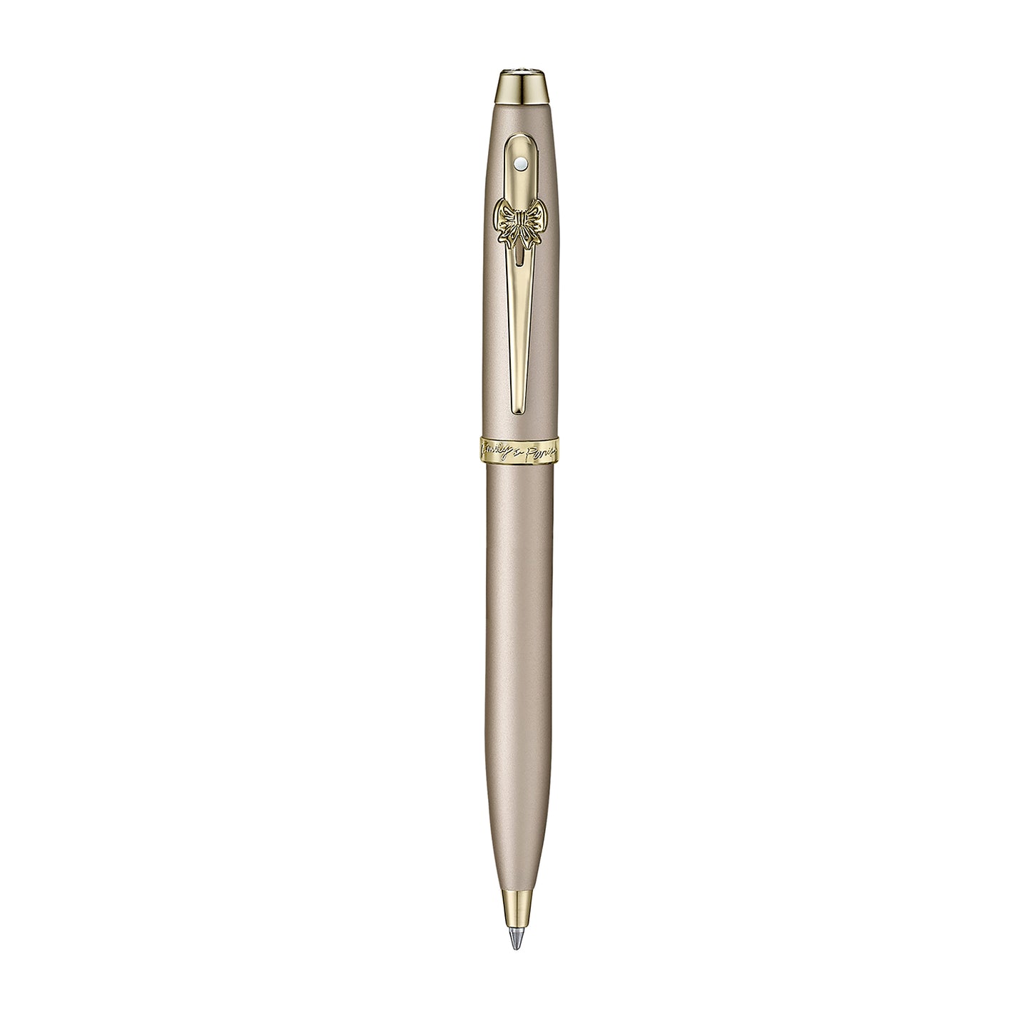 Sheaffer 100 EIP 9377 Champagne Gold Ballpoint Pen with Champagne Gold Trim and Hardbound Small Notebook - Gift Set