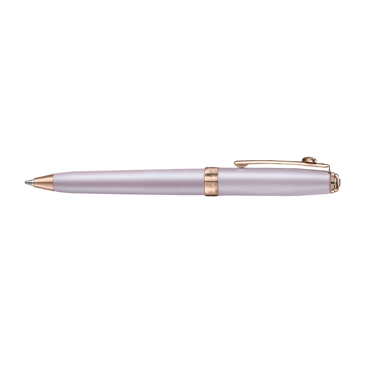Set - EIP Prelude Mini 9810 Pastel Pink Ballpoint Pen with Swarovski Crystal and Small Hardbound Notebook