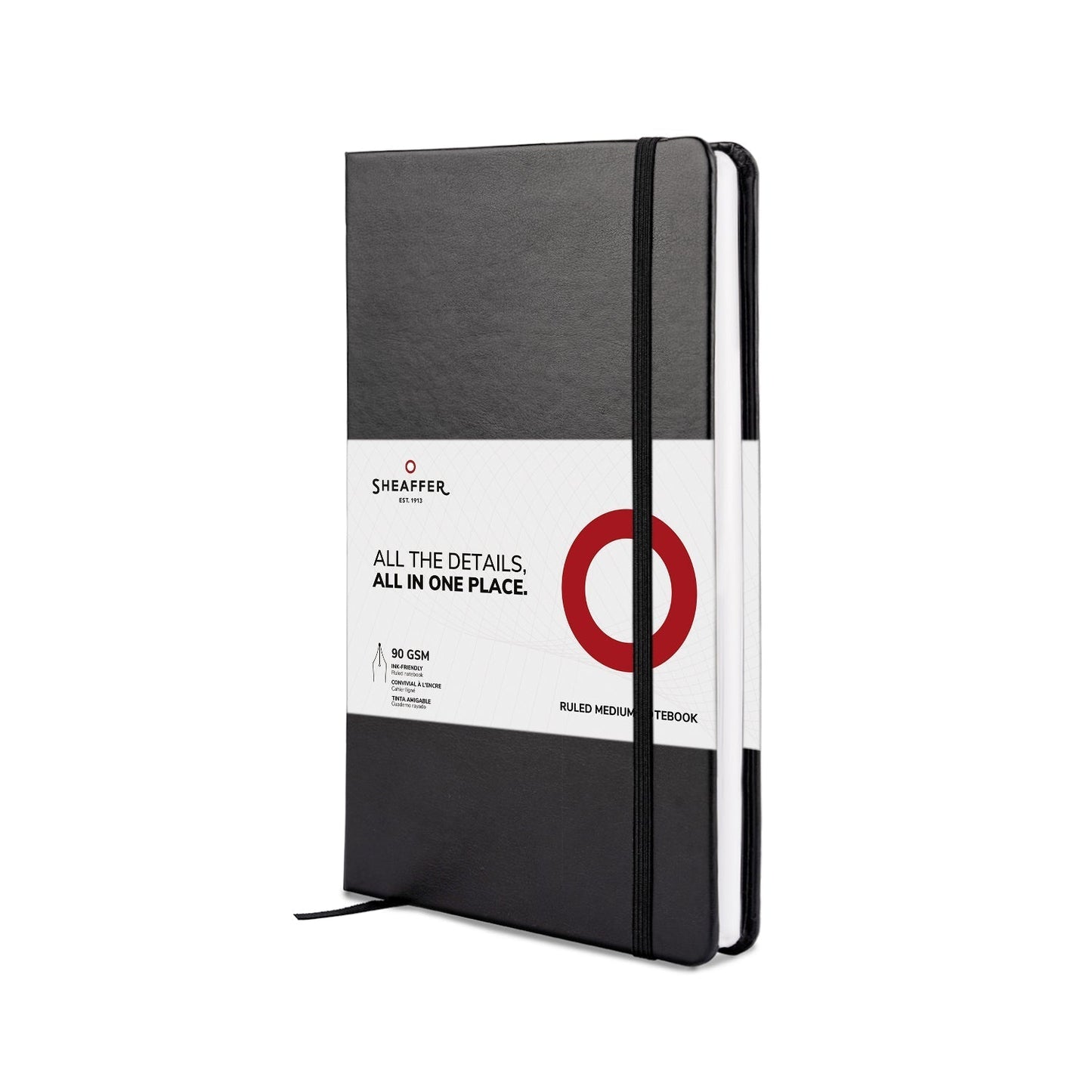 Sheaffer Gift Set ft. Glossy Black S100 9313 Ballpoint Pen with Chrome Trim and Medium Notebook