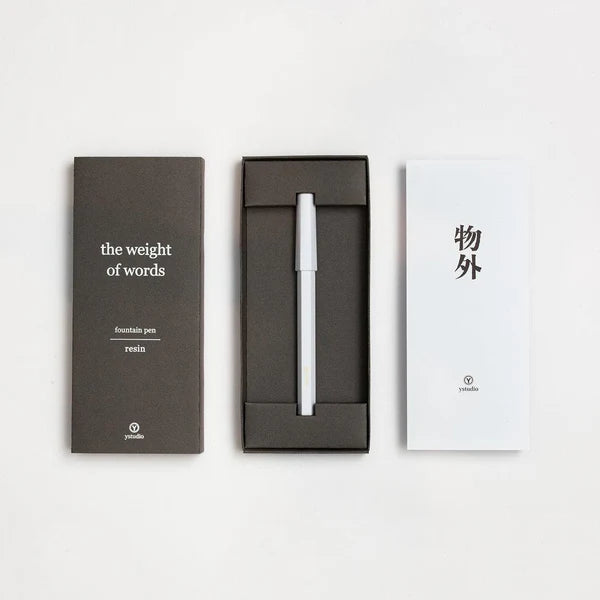 Resin & Brass - Fountain Pen (WHITE) (F nib)