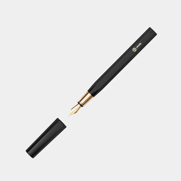 Resin & Brass - Fountain Pen (BLACK) (F nib)