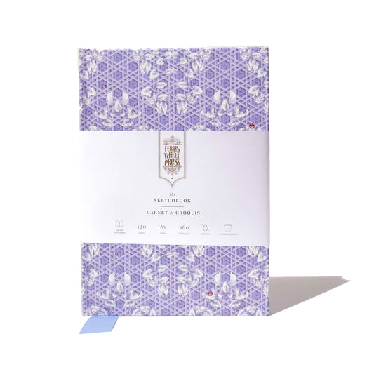 Ferris Wheel Press Enveloped in Rattan A5 Sketchbook in Violet Blue